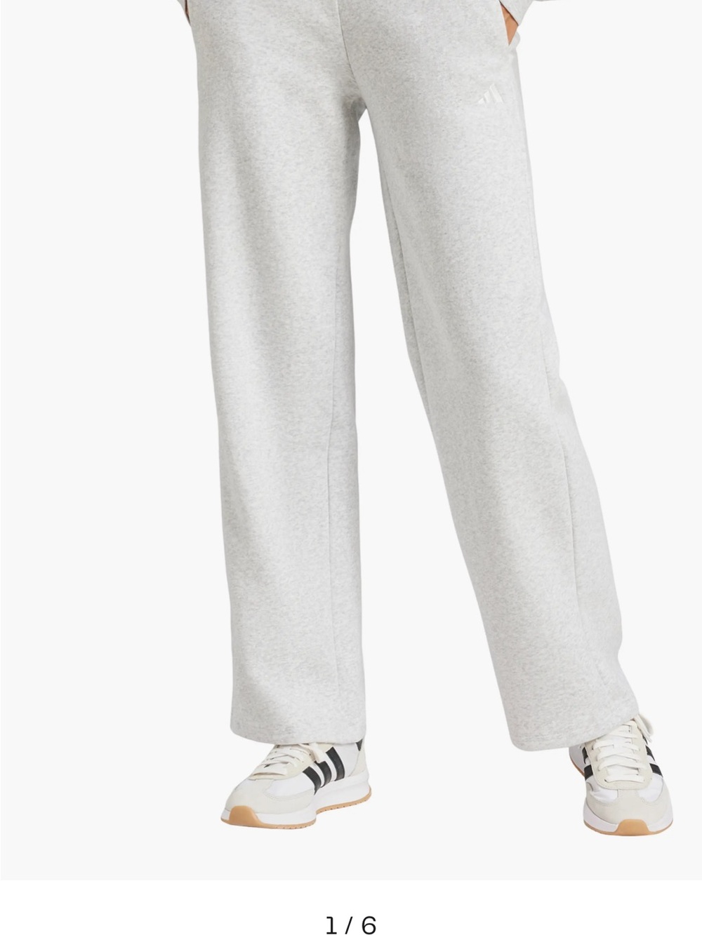 Wide Leg Women's Sweatpants in Light Gray